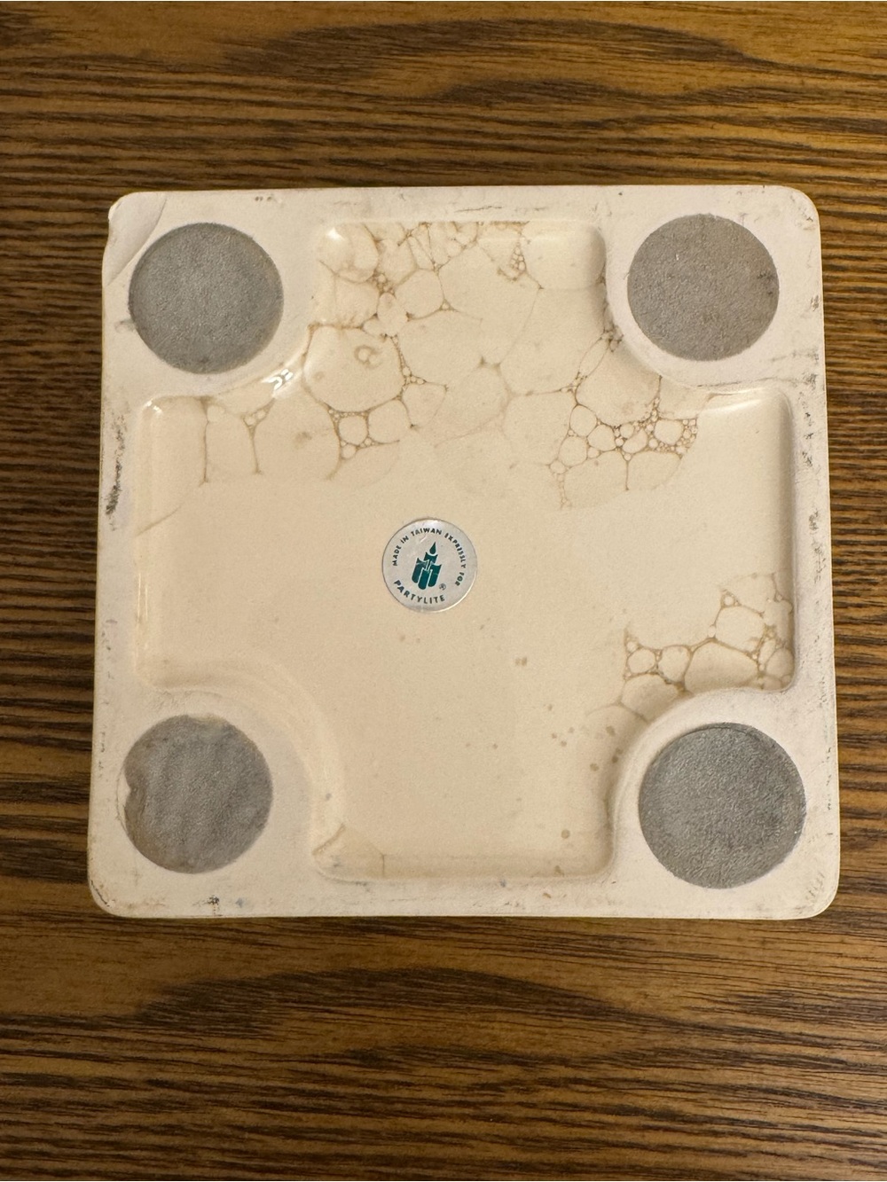 1990s PartyLite "Galaxy Pyramid" ceramic tealight candle holder GUC - Picture 9 of 9